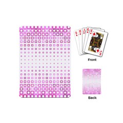 Square Pink Pattern Decoration Playing Cards (mini) by HermanTelo