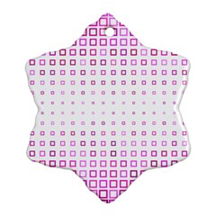 Square Pink Pattern Decoration Ornament (snowflake)