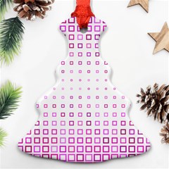 Square Pink Pattern Decoration Ornament (christmas Tree) 