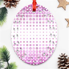 Square Pink Pattern Decoration Ornament (oval Filigree) by HermanTelo