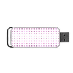 Square Pink Pattern Decoration Portable Usb Flash (one Side)