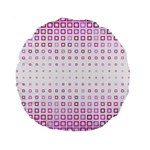 Square Pink Pattern Decoration Standard 15  Premium Round Cushions Back