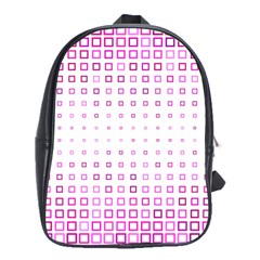 Square Pink Pattern Decoration School Bag (xl) by HermanTelo