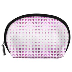 Square Pink Pattern Decoration Accessory Pouch (large) by HermanTelo