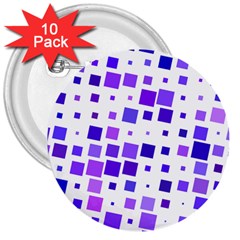 Square Purple Angular Sizes 3  Buttons (10 Pack)  by HermanTelo