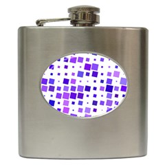 Square Purple Angular Sizes Hip Flask (6 Oz)