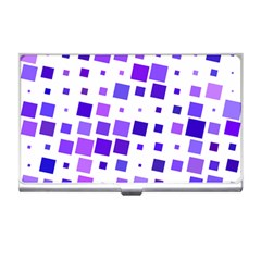 Square Purple Angular Sizes Business Card Holder by HermanTelo