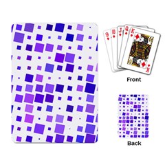 Square Purple Angular Sizes Playing Cards Single Design