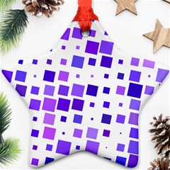 Square Purple Angular Sizes Star Ornament (two Sides)