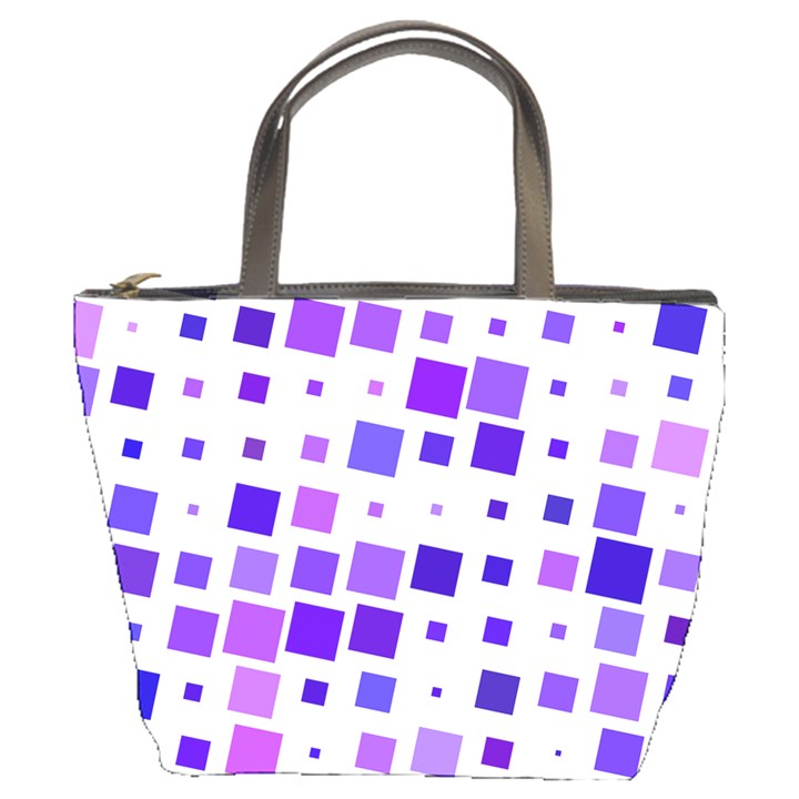 Square Purple Angular Sizes Bucket Bag