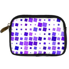 Square Purple Angular Sizes Digital Camera Leather Case