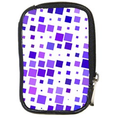 Square Purple Angular Sizes Compact Camera Leather Case