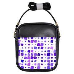 Square Purple Angular Sizes Girls Sling Bag