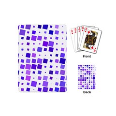 Square Purple Angular Sizes Playing Cards (mini) by HermanTelo