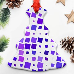 Square Purple Angular Sizes Ornament (christmas Tree) 