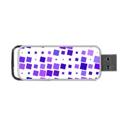 Square Purple Angular Sizes Portable Usb Flash (two Sides) by HermanTelo