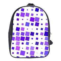 Square Purple Angular Sizes School Bag (xl)