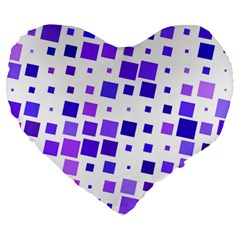 Square Purple Angular Sizes Large 19  Premium Heart Shape Cushions