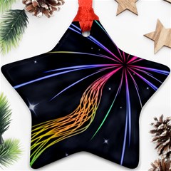 Stars Space Firework Burst Light Ornament (star) by HermanTelo