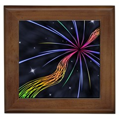 Stars Space Firework Burst Light Framed Tiles by HermanTelo