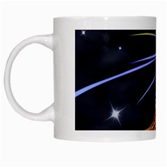 Stars Space Firework Burst Light White Mugs by HermanTelo