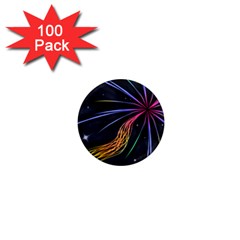 Stars Space Firework Burst Light 1  Mini Magnets (100 Pack)  by HermanTelo