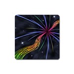 Stars Space Firework Burst Light Square Magnet Front