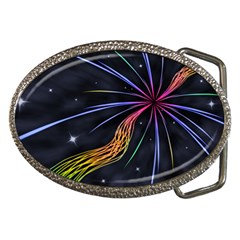 Stars Space Firework Burst Light Belt Buckles by HermanTelo