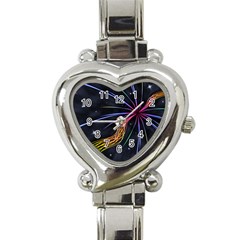 Stars Space Firework Burst Light Heart Italian Charm Watch