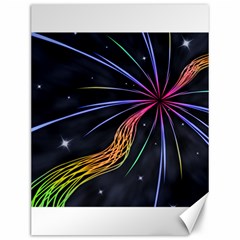 Stars Space Firework Burst Light Canvas 12  X 16 