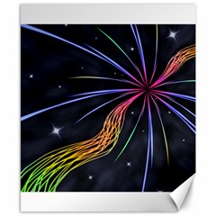 Stars Space Firework Burst Light Canvas 8  X 10  by HermanTelo