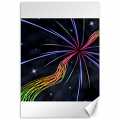 Stars Space Firework Burst Light Canvas 12  X 18 