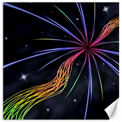 Stars Space Firework Burst Light Canvas 20  X 20  by HermanTelo