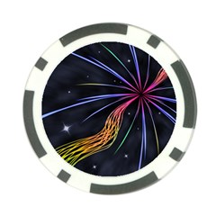 Stars Space Firework Burst Light Poker Chip Card Guard