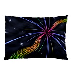 Stars Space Firework Burst Light Pillow Case by HermanTelo