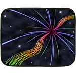 Stars Space Firework Burst Light Double Sided Fleece Blanket (Mini)  35 x27  Blanket Front