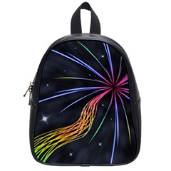 Stars Space Firework Burst Light School Bag (small)