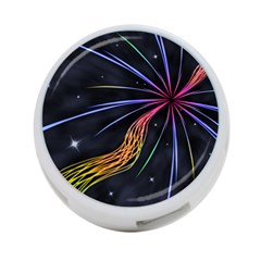 Stars Space Firework Burst Light 4-port Usb Hub (two Sides)