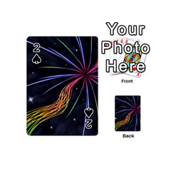 Stars Space Firework Burst Light Playing Cards Double Sided (mini)