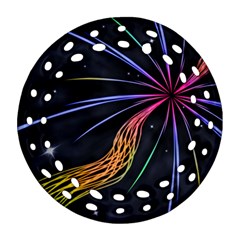 Stars Space Firework Burst Light Ornament (round Filigree)