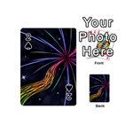 Stars Space Firework Burst Light Playing Cards Double Sided (Mini) Front - Spade2