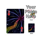 Stars Space Firework Burst Light Playing Cards Double Sided (Mini) Front - Heart2