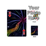 Stars Space Firework Burst Light Playing Cards Double Sided (Mini) Front - HeartK