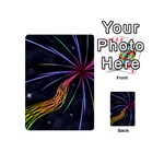 Stars Space Firework Burst Light Playing Cards Double Sided (Mini) Back