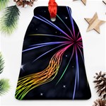 Stars Space Firework Burst Light Ornament (Bell) Front