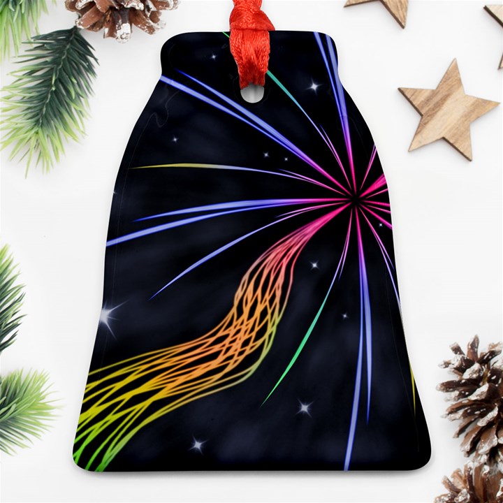 Stars Space Firework Burst Light Ornament (Bell)