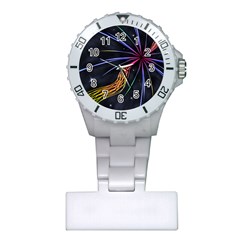 Stars Space Firework Burst Light Plastic Nurses Watch