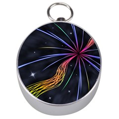 Stars Space Firework Burst Light Silver Compasses