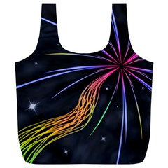 Stars Space Firework Burst Light Full Print Recycle Bag (xl)