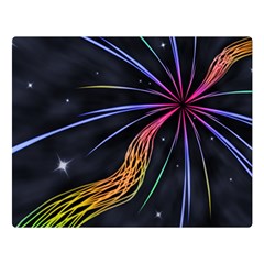 Stars Space Firework Burst Light Double Sided Flano Blanket (large) 